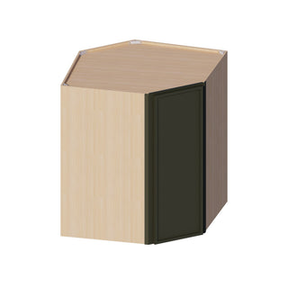 Slim Aston Green - 24"W × 42"H Diagonal Corner Wall Cabinet
