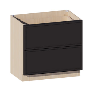 Slim Iron Black - 36"W Drawer Base Cabinet