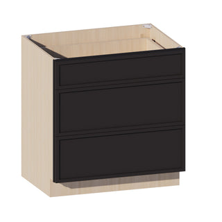 Slim Iron Black - 33"W Drawer Base Cabinet