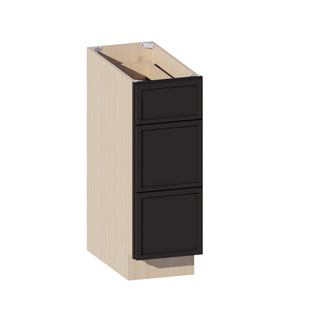 Slim Iron Black - 12"W Vanity Drawer Base Cabinet