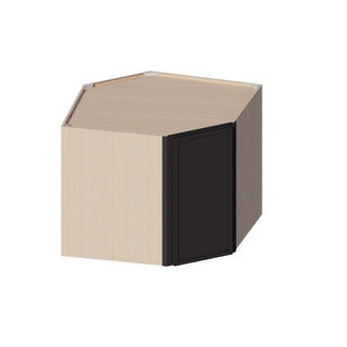 Slim Iron Black - 24"W × 30"H Diagonal Corner Wall Cabinet