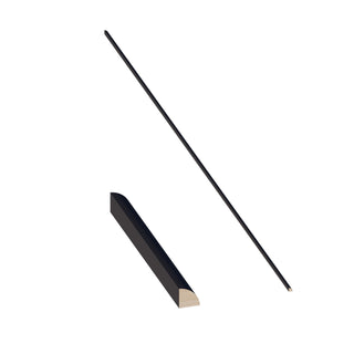 Iron Black - 11/16"W × 96"L Quarter Round Shoe Molding