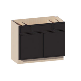 Slim Iron Black - 42"W Centered-Sink Vanity Combo Cabinet