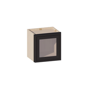 Slim Iron Black - 15"W × 15"H Glass-Door Wall Cabinet