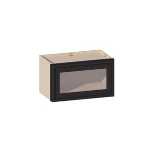 Slim Iron Black - 21"W × 12"H Glass-Door Wall Cabinet