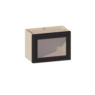 Slim Iron Black - 21"W × 15"H Glass-Door Wall Cabinet