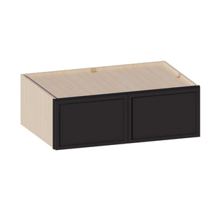 Slim Iron Black - 36"W × 12"H Deep (24") Wall Bridge Cabinet