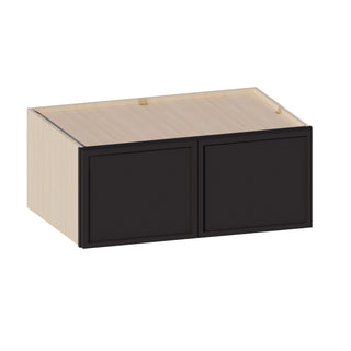 Slim Iron Black - 36"W × 15"H Deep (24") Wall Bridge Cabinet