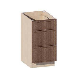 Slim Amber Oak - 18"W Vanity Drawer Base Cabinet