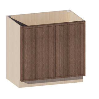 Slim Amber Oak - 36"W Full-Height Door Base Cabinet