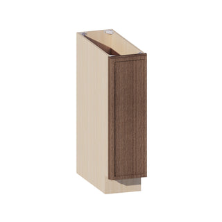 Slim Amber Oak - 09"W Full-Height Door Base Cabinet