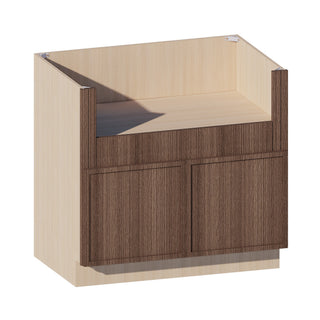Slim Amber Oak - 36"W Farmhouse Sink Base Cabinet