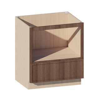 Slim Amber Oak - 30"W Microwave Base Cabinet