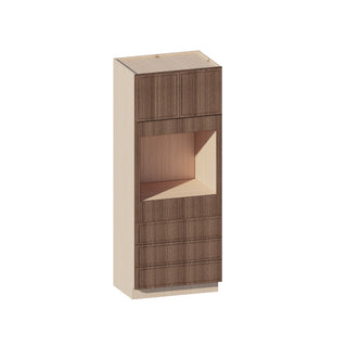 Slim Amber Oak - 33"W × 84"H Tall Oven Cabinet