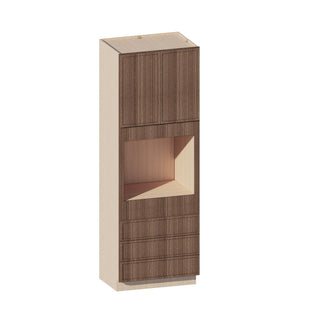 Slim Amber Oak - 33"W × 90"H Tall Oven Cabinet