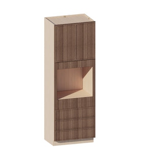 Slim Amber Oak - 33"W × 96"H Tall Oven Cabinet
