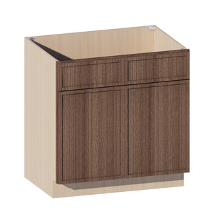 Slim Amber Oak - 33"W Sink Base Cabinet