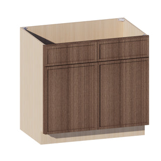 Slim Amber Oak - 36"W Sink Base Cabinet