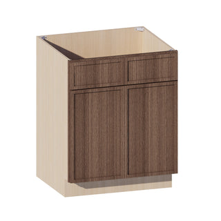 Slim Amber Oak - 27"W Vanity Sink Base Cabinet