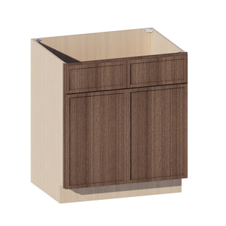 Slim Amber Oak - 30"W Vanity Sink Base Cabinet