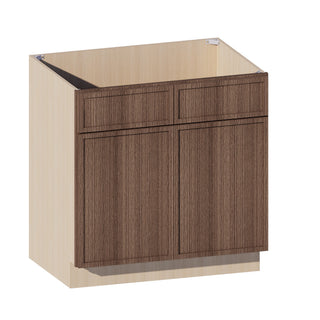 Slim Amber Oak - 33"W Vanity Sink Base Cabinet