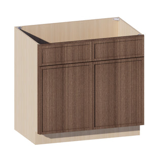 Slim Amber Oak - 36"W Vanity Sink Base Cabinet