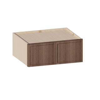 Slim Amber Oak - 30"W × 12"H Deep (24") Wall Bridge Cabinet