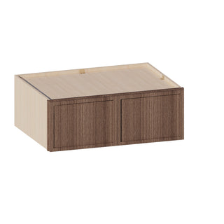 Slim Amber Oak - 33"W × 12"H Deep (24") Wall Bridge Cabinet