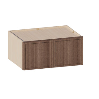 Slim Amber Oak - 33"W × 15"H Deep (24") Wall Bridge Cabinet