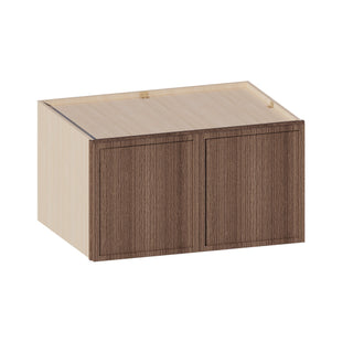 Slim Amber Oak - 33"W × 18"H Deep (24") Wall Bridge Cabinet