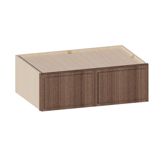 Slim Amber Oak - 36"W × 12"H Deep (24") Wall Bridge Cabinet