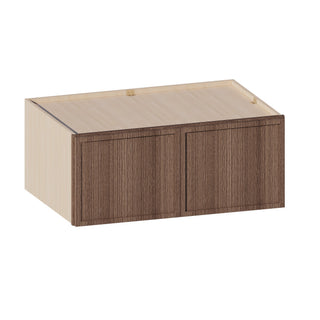 Slim Amber Oak - 36"W × 15"H Deep (24") Wall Bridge Cabinet