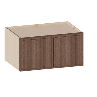 Slim Amber Oak - 36"W × 18"H Deep (24") Wall Bridge Cabinet