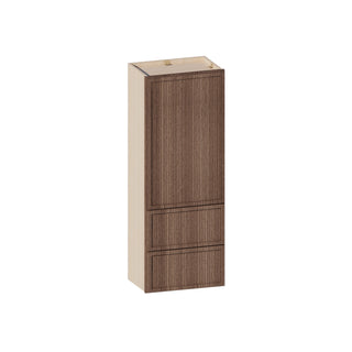 Slim Amber Oak - 18"W × 48"H Drawer Wall Cabinet