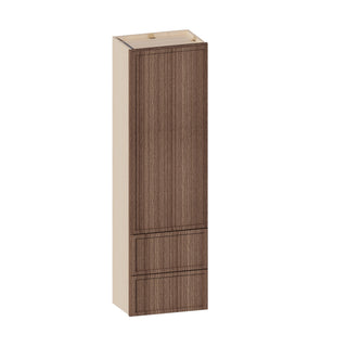 Slim Amber Oak - 18"W × 60"H Drawer Wall Cabinet