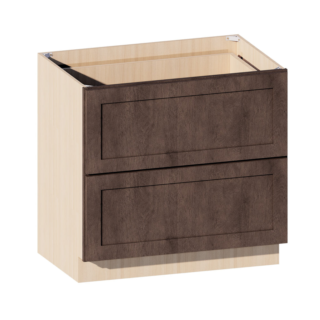 2DB30 RTA Rustic Wood Shaker 2 Drawers 30