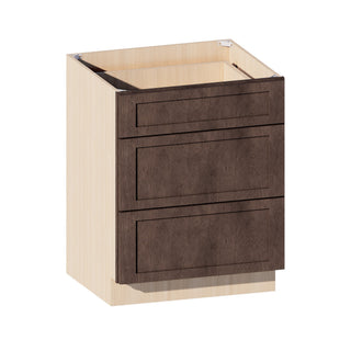Rustic Wood - 27"W Drawer Base Cabinet