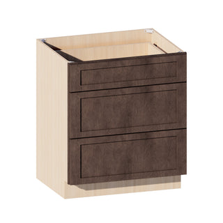 Rustic Wood - 30"W Drawer Base Cabinet