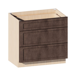 Rustic Wood - 36"W Drawer Base Cabinet