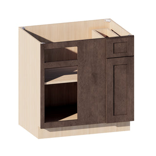 Rustic Wood - 33"W Blind Corner Base Cabinet