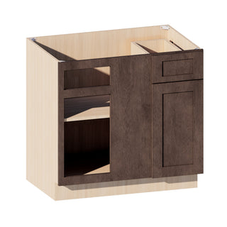 Rustic Wood - 36"W Blind Corner Base Cabinet