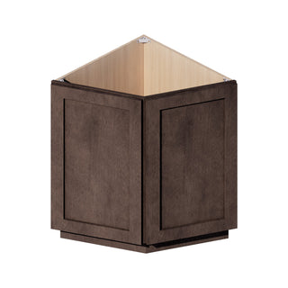 Rustic Wood - 24"W Angled-End Base Cabinet