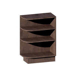 Rustic Wood - 12"W Open Shelf Base End Cabinet