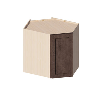 Rustic Wood - 24"W × 30"H Diagonal Corner Wall Cabinet