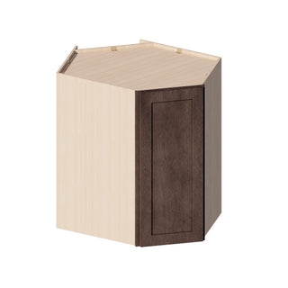 Rustic Wood - 24"W × 36"H Diagonal Corner Wall Cabinet
