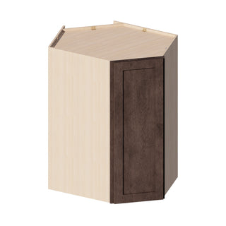 Rustic Wood - 24"W × 42"H Diagonal Corner Wall Cabinet