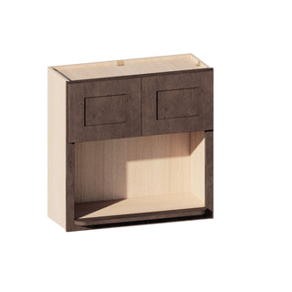 Rustic Wood - 30"W × 30"H Microwave Wall Cabinet