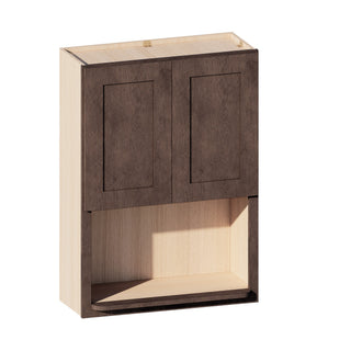 Rustic Wood - 30"W × 42"H Microwave Wall Cabinet