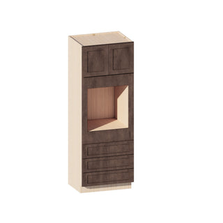Rustic Wood - 30"W × 84"H Tall Oven Cabinet