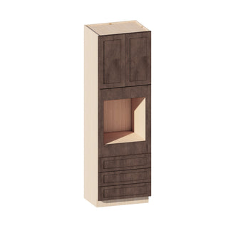 Rustic Wood - 30"W × 90"H Tall Oven Cabinet